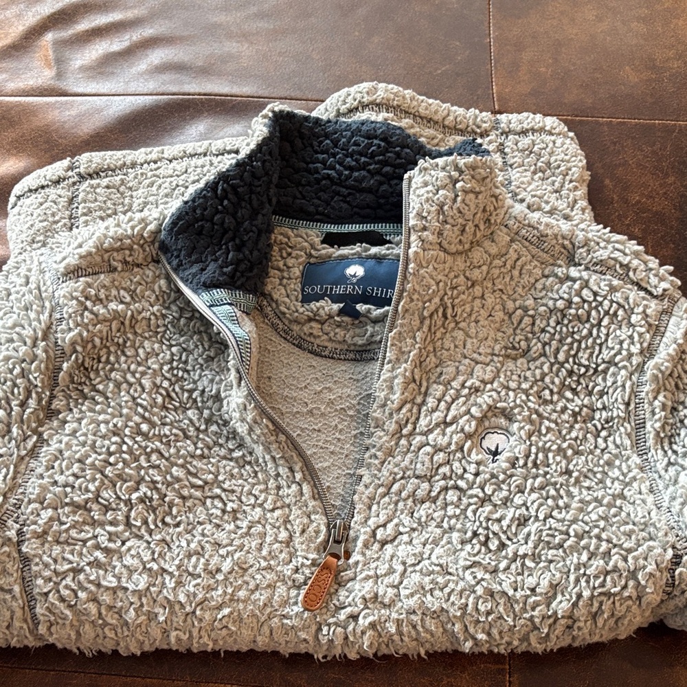 The Southern Shirt Company Gray Sherpa Jacket
